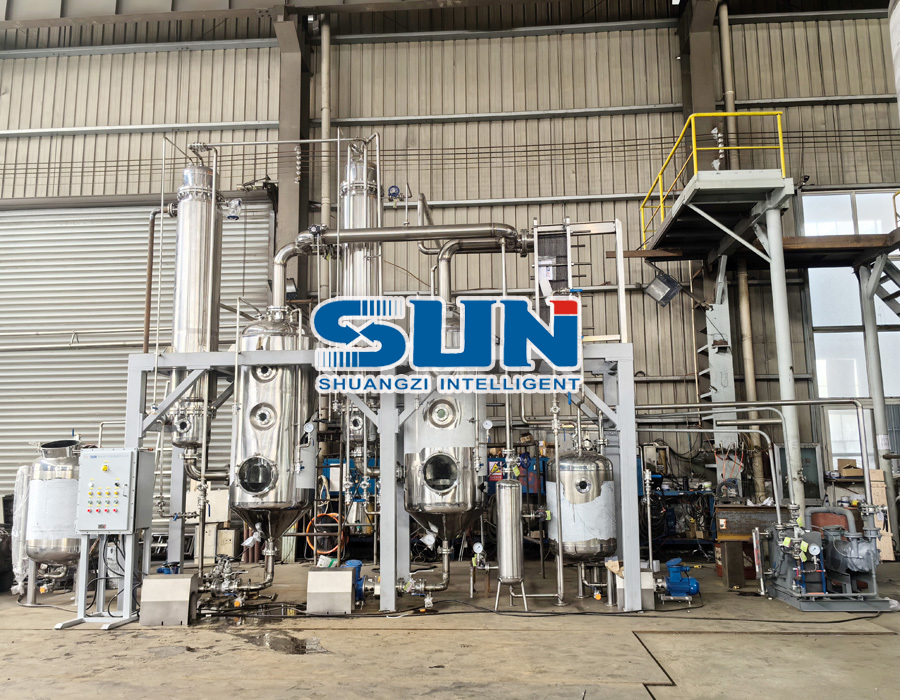 Kesan Vakum Keluli Karat Double Falling Film Evaporator